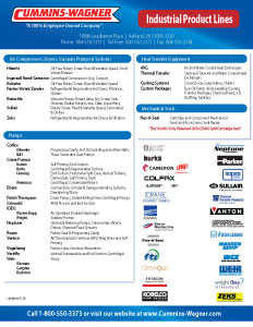 Cummins-Wagner VA industrial line card