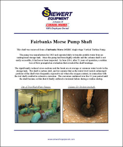 50-year old Fairbanks Morse Vertical Turbine Pump shaft failure analysis