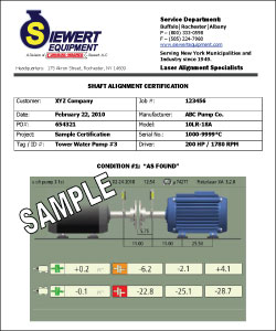 Example of shaft alignment certification report