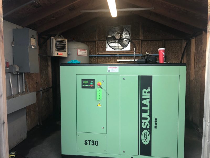 Sullair Shoptek Compressor ST30, Sullair Refrigerated Dryer, with Pre and Post Sullair Line Filters installed by Cummins-Wagner in NJ and Philadelphia