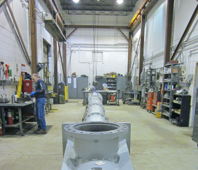 IDP vertical turbine pump in Siewert Equipment pump service center in Troy NY