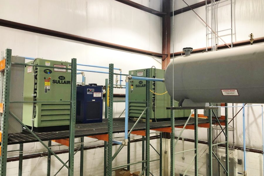 Sullair S-energy 60HP compressors, cycling refrigerated air dryer, and air receiver install and startup by our Cummins-Wagner Virginia service department
