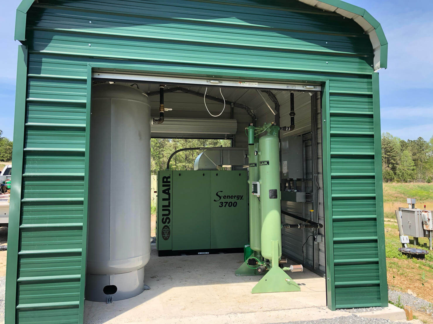 2-50 HP Sullair S-energy air compressors and heatless desiccant dryers for a large landfill in Virginia that needed an upgrade due to continuing expansion.