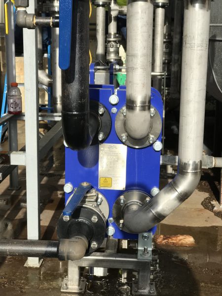 New Alfa Laval heat exchanger installation at a large bakery in Florida.