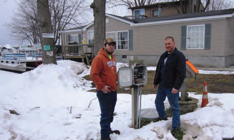 Town of West Monroe Operators at an E/One Extreme grinder pump station