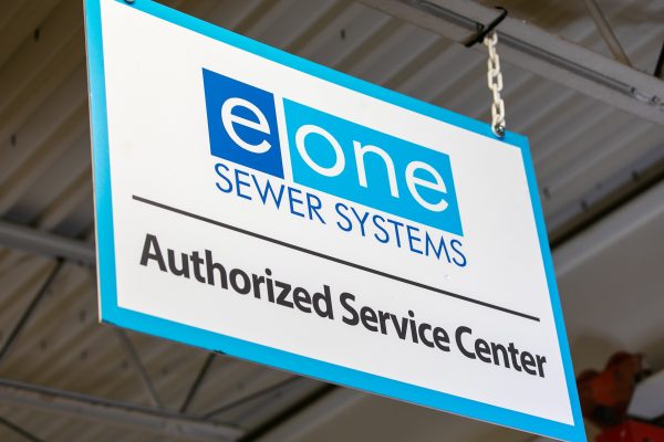 Environment One Authorized Service Center sign in Siewert Equipment service shop
